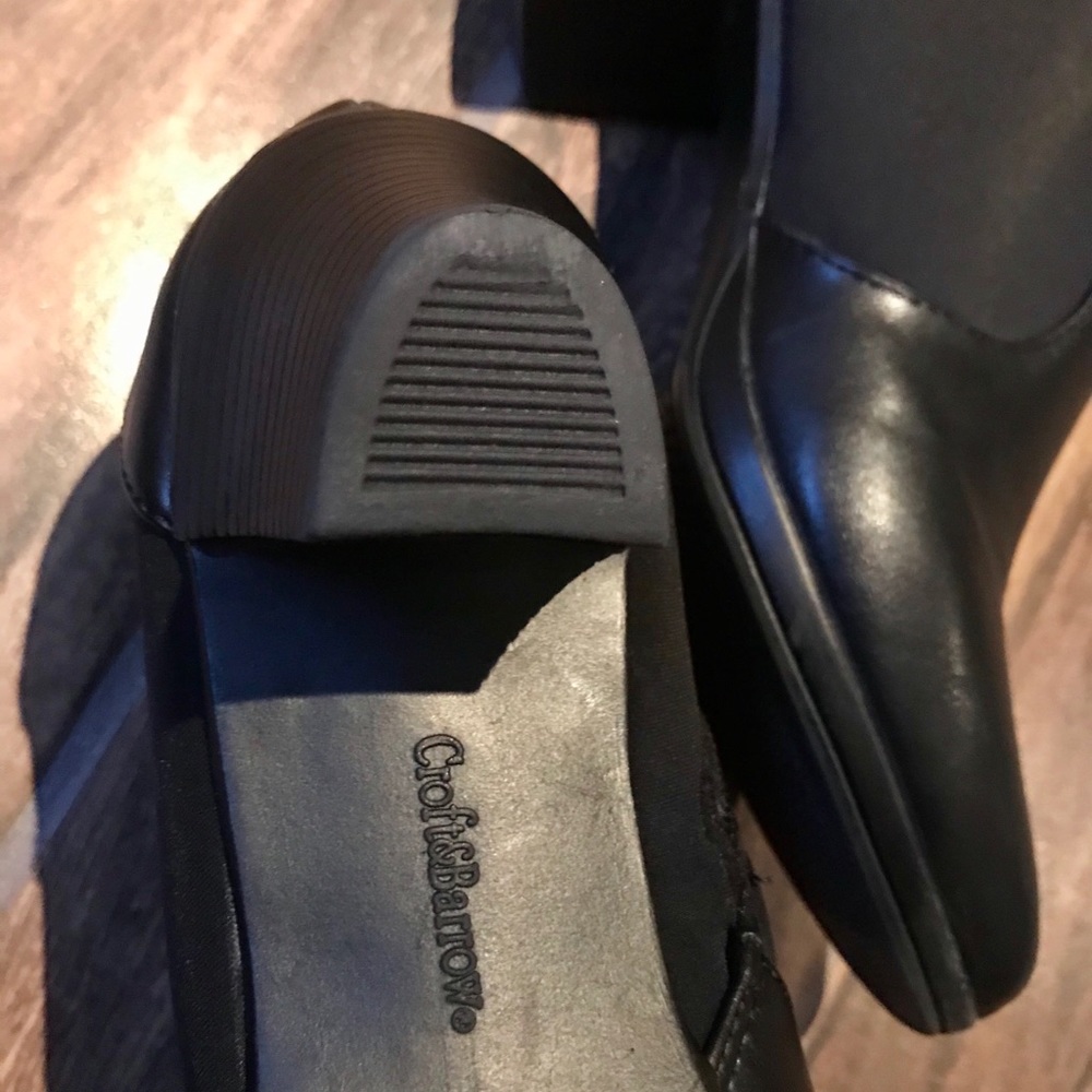 Real Black Leather Ankle Heeled Boots Size 6 - Picture 4 of 6